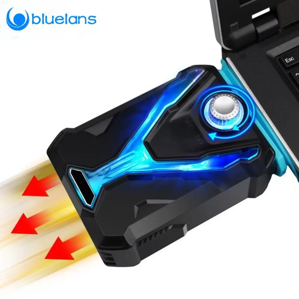 

Portable USB Air Extracting Laptop Notebook Side Suction Cooler Silent Vacuum Fan LED Radiator Rapid Heatsink Cooling