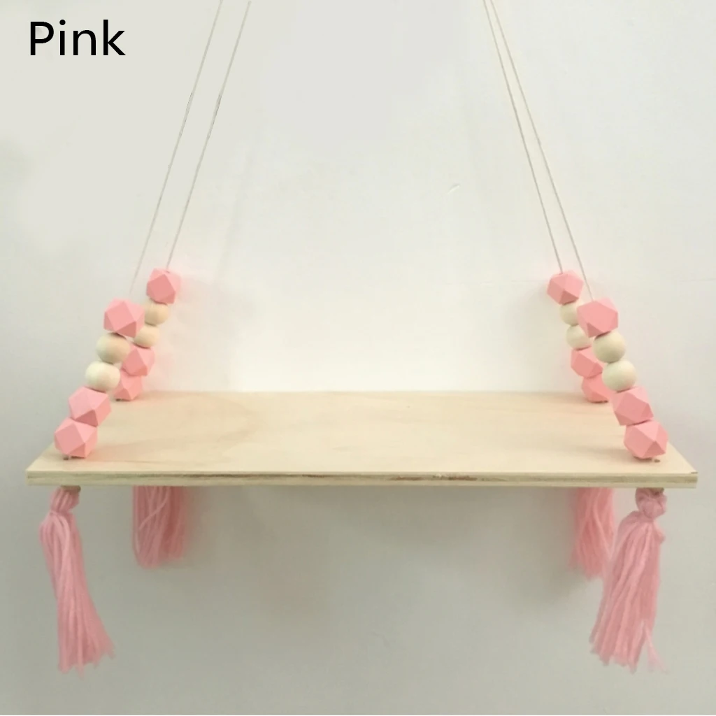 Скандинавская деревянная веревка с кисточками для хранения настенная подвесная