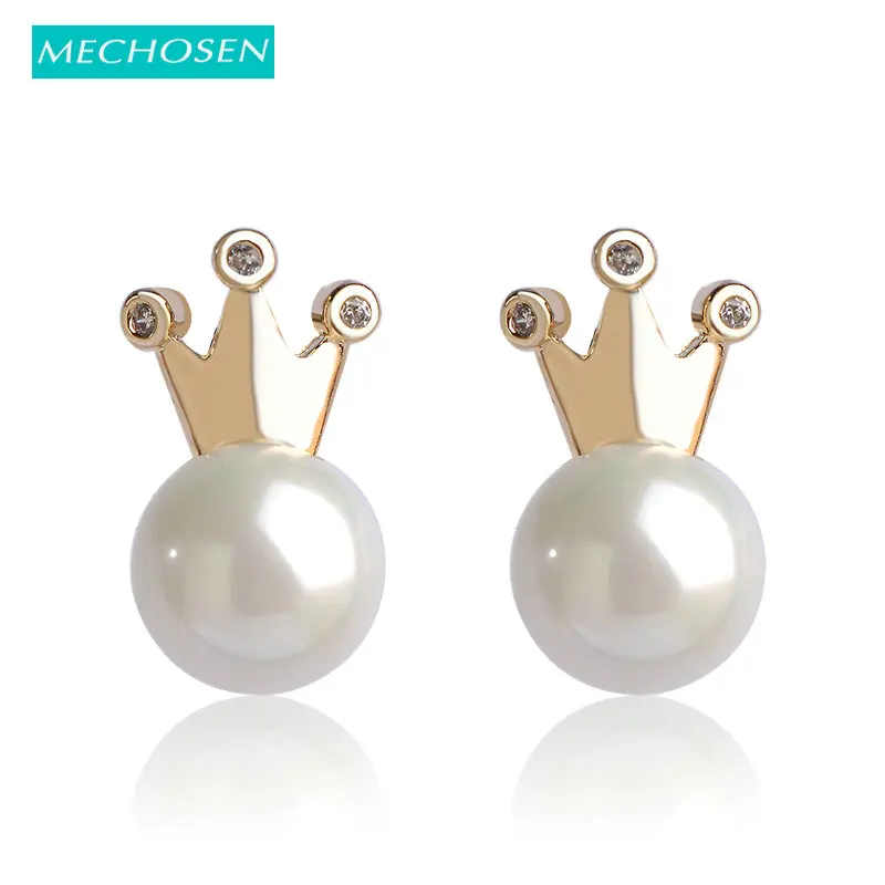 Женские серьги клипсы без пирсинга MECHOSEN элегантные золотистого цвета с