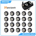 Запчасти для 3D-принтера SIMAX3D, 20 шт., открытые колеса с ЧПУ, пластиковые пассивные круглые колесные диски для принтера POM, оптовая продажа для ender3 Pro hotend