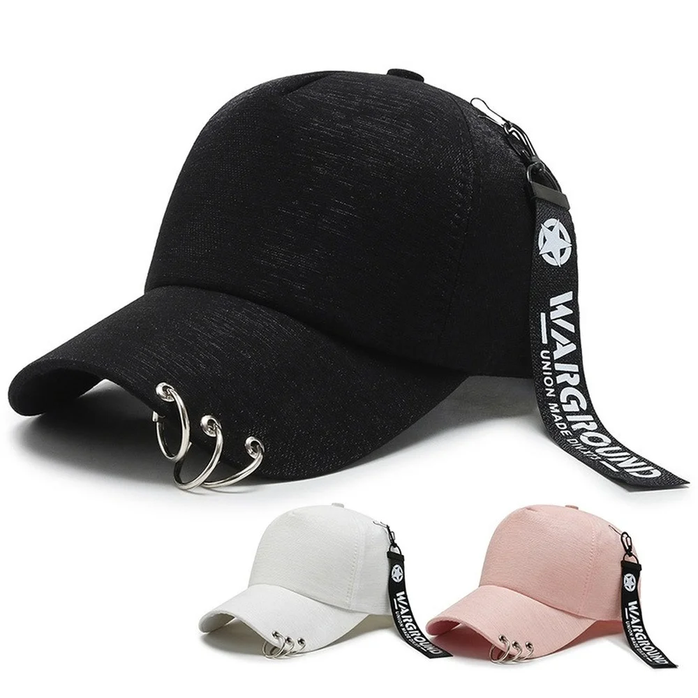 

Hat Man Summer Baseball Hat Ribbon Hip Hop Sunshade Hat Casual Jockey Woman Versatile Streetwear Street Lady Snapback Cap