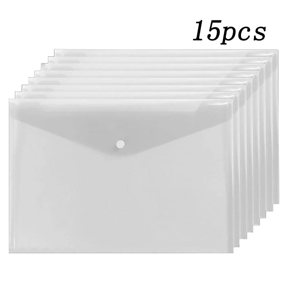15 шт./компл. прозрачный пластиковый А5/А4 PP водостойкий держатель для файлов