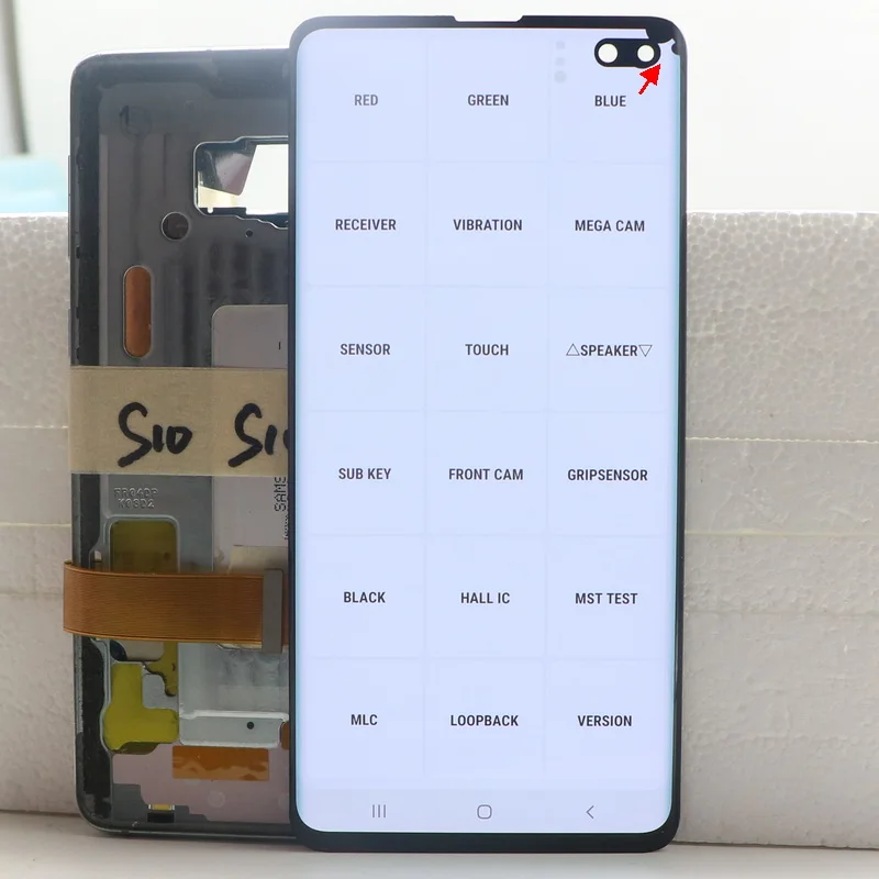 Cena Oryginalny AMOLED S10 Plus LCD Do SAMSUNG Galaxy S10 PLUS G9750 G975F/DS G975U Wyświetlacz Lcd Ekran Dotykowy Szkło Digitizer Zgromadzenie