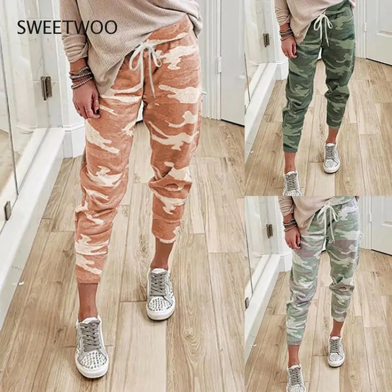 Women Joggers Streetwear Trousers High Waist Camo Pants Loose Sweat Pants Femme Streetwear Trousers S-5Xl