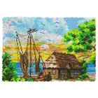 Пейзаж озеро крюк с защелкой Наборы ковер Плюшевые настенные наборы гобеленов Наборы крючком коврик из толстой пряжи подушки декоративно-прикладного искусства