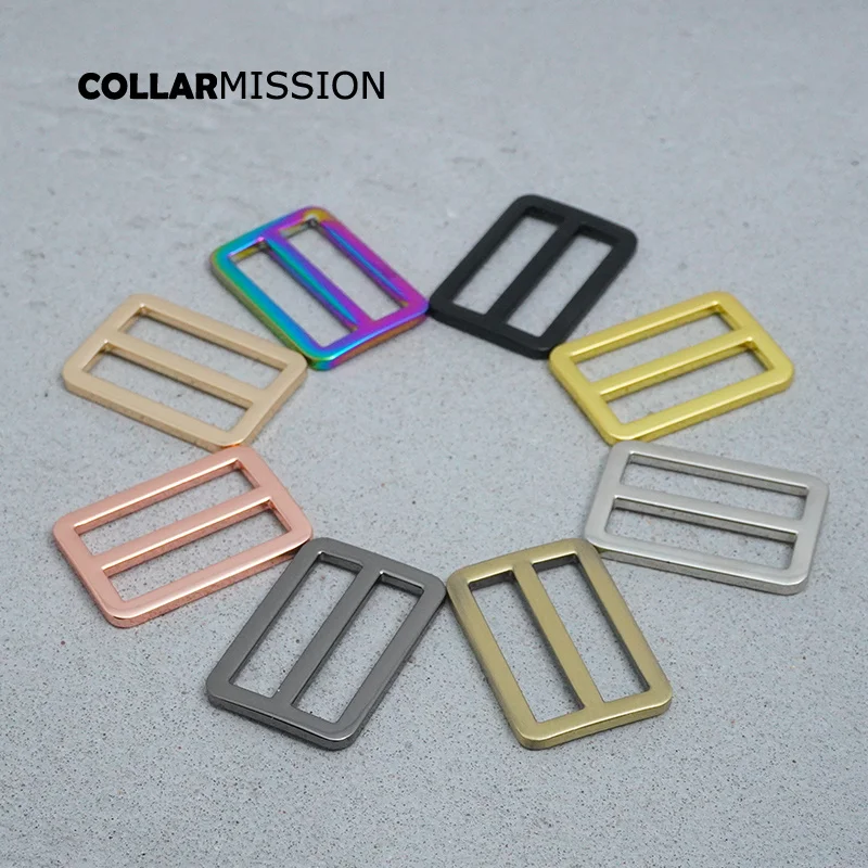 20pcs/lotRetailing Tri-Glid DIY accessory for 30mm sewing bag belt dog cat collar high quality plated metal buckle 8 colours