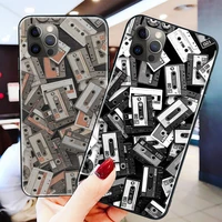 vintage cassette tape retro style for iphone 6 6s 7 8 plus x xs xs max xr 11 11 pro 12 soft silicone phone case cover shell