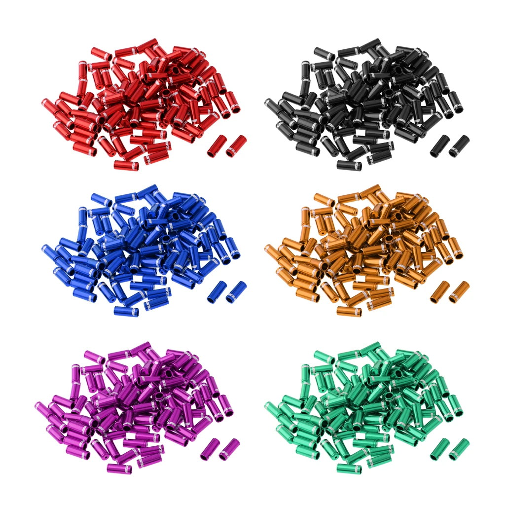 

Lovoski 100Pcs MTB Bicycle Bike Brake Wire Cable Ends Caps End Tips Crimp