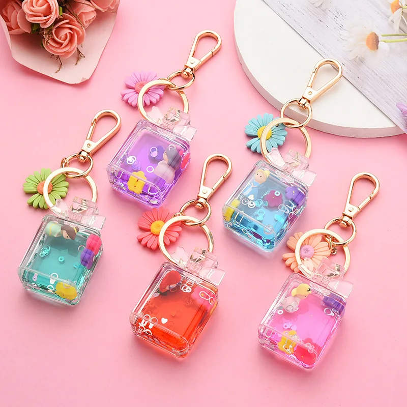 Новый флакон духов брелок для девочек с героями мультфильмов ключей