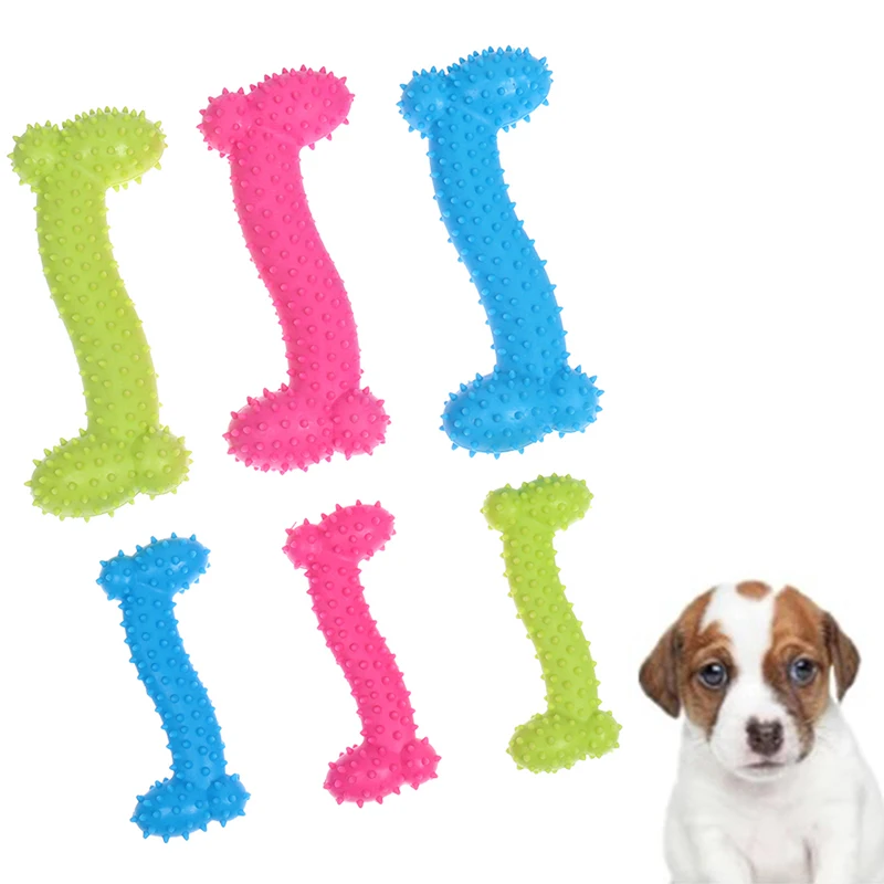 

Durable Dog Chews Toy Dog Toothbrush Stick Soft Rubber Tooth Cleaning Point Massage Small Dog Toothpaste Pet Toothbrush Molar
