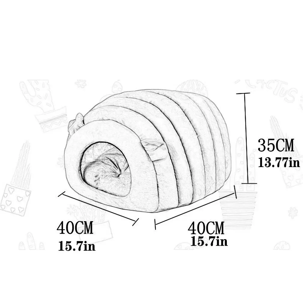 

Comfortable And Practical Semi-closed Pet Nest Washable Durable Practical And Warm PP Cotton Pet Nest