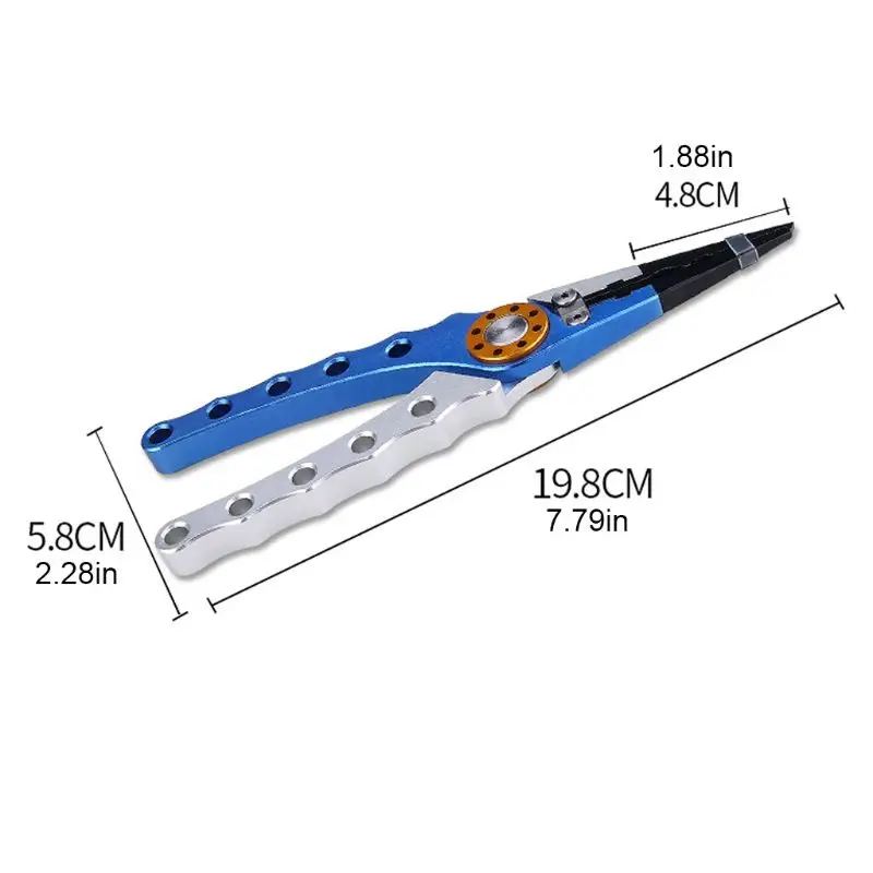 

Long Mouth Steel Fishing Line Cutter Pliers with Holder Multifunction Tools Control Hook Remover Sports Entertainment