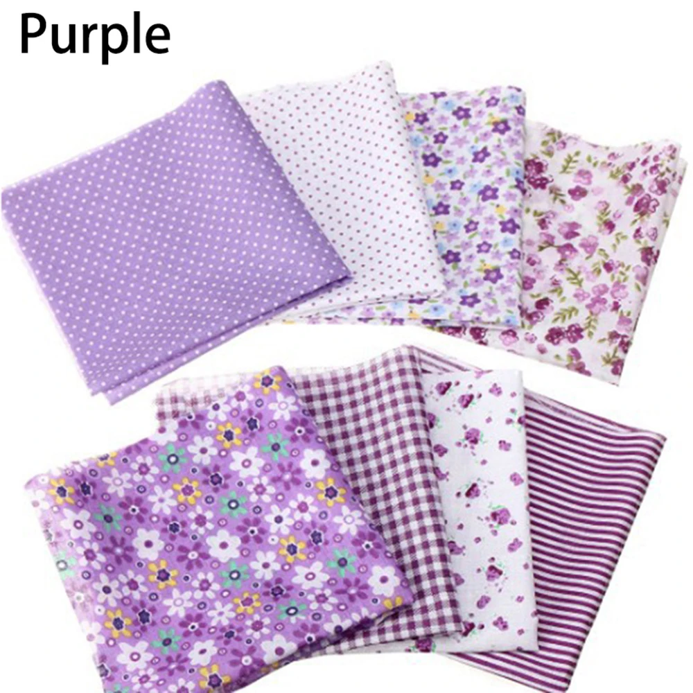 

7Pcs Vintage Assorted Floral Printed Cotton Cloth Sewing Quilting Fabric for Patchwork Needlework DIY Handmade Material