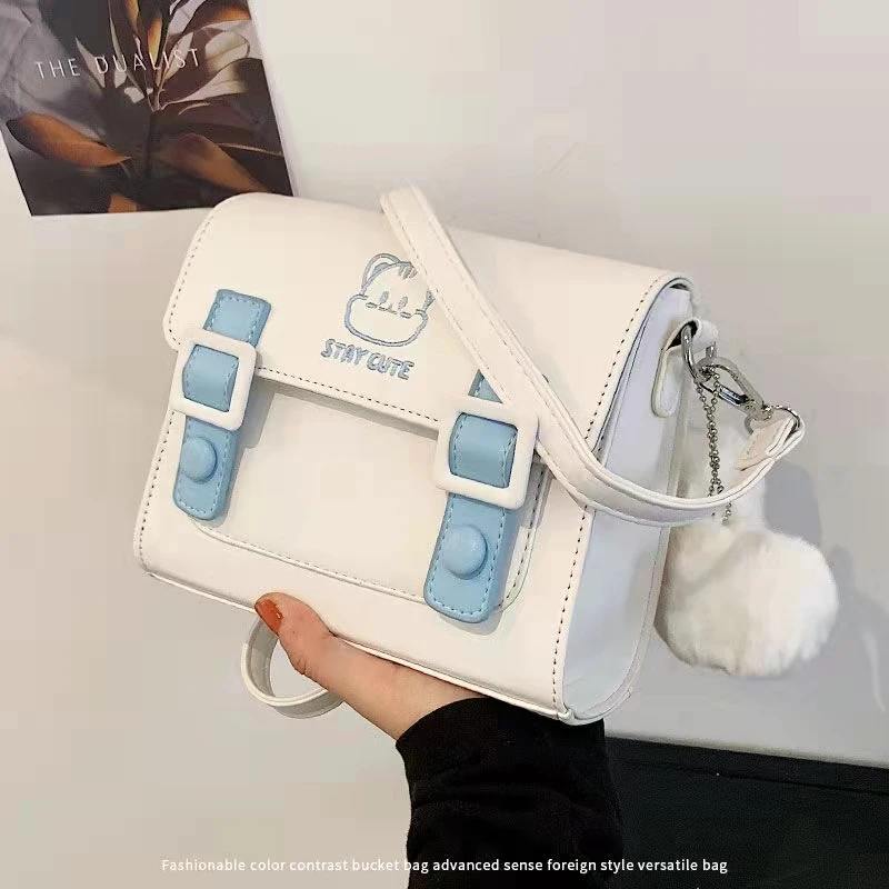 

YOLE модные квадратные цепи сумки через плечо для женщин 2021 новинка высокое качество милые Мультяшные контрастные женские маленькие сумочки