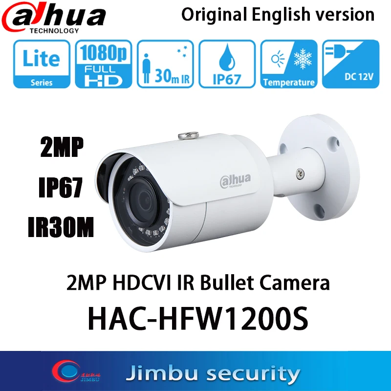 

Dahu 2MP HDCVI IR Camera HAC-HFW1200S IR30M IP67 HD и SD выход переключаемая цилиндрическая наружная Коаксиальная камера Оригинальная английская