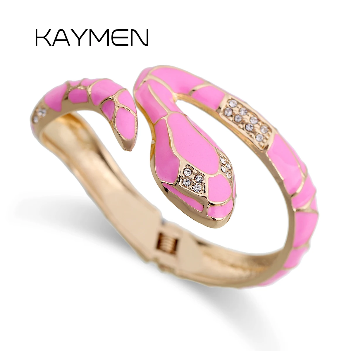 KAYMEN змеиный браслет в животном стиле браслеты манжеты позолоченные