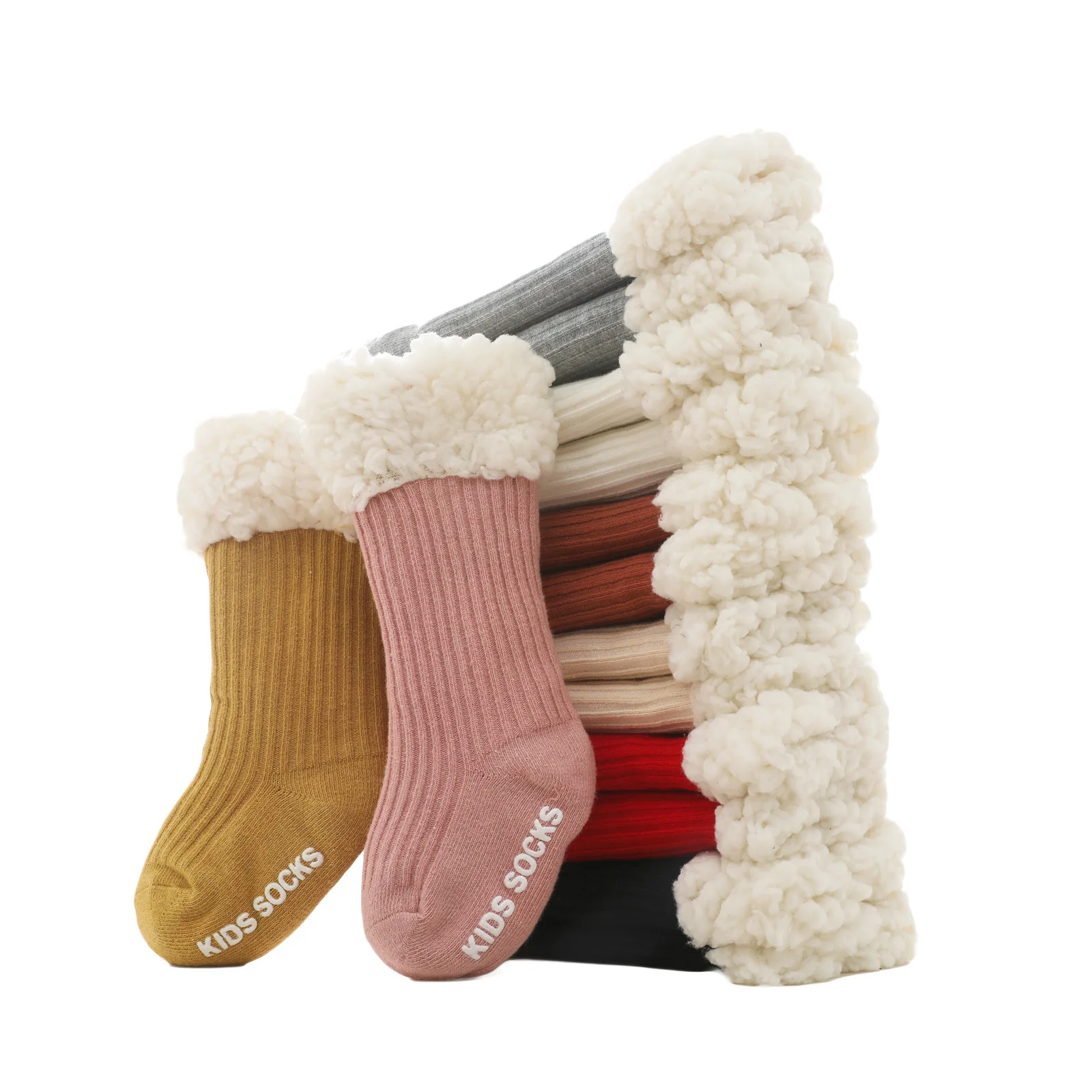 Детские напольные носки для маленьких девочек и мальчиков зимние теплые плотные