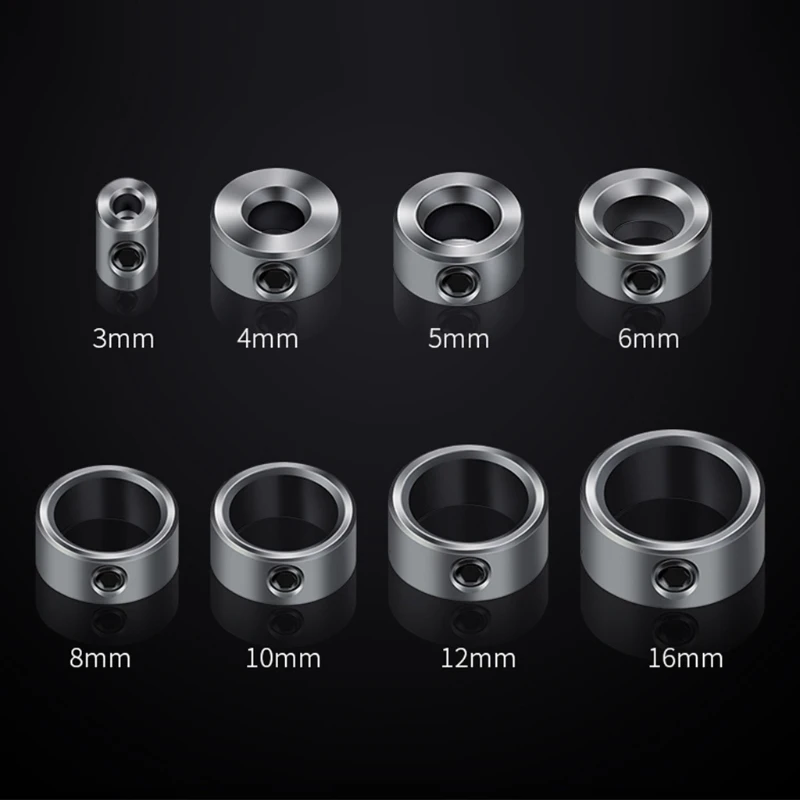 

Drill Ring 3/4/5/6/8/10/12/16mm Drill Locator Bit Depth Stop Collars Ring Positioner Locator Woodworking Tools Bit Limit Ring