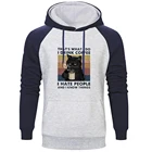 Мужское худи с надписью It's Shat I Do I Drink I Hate People Cat