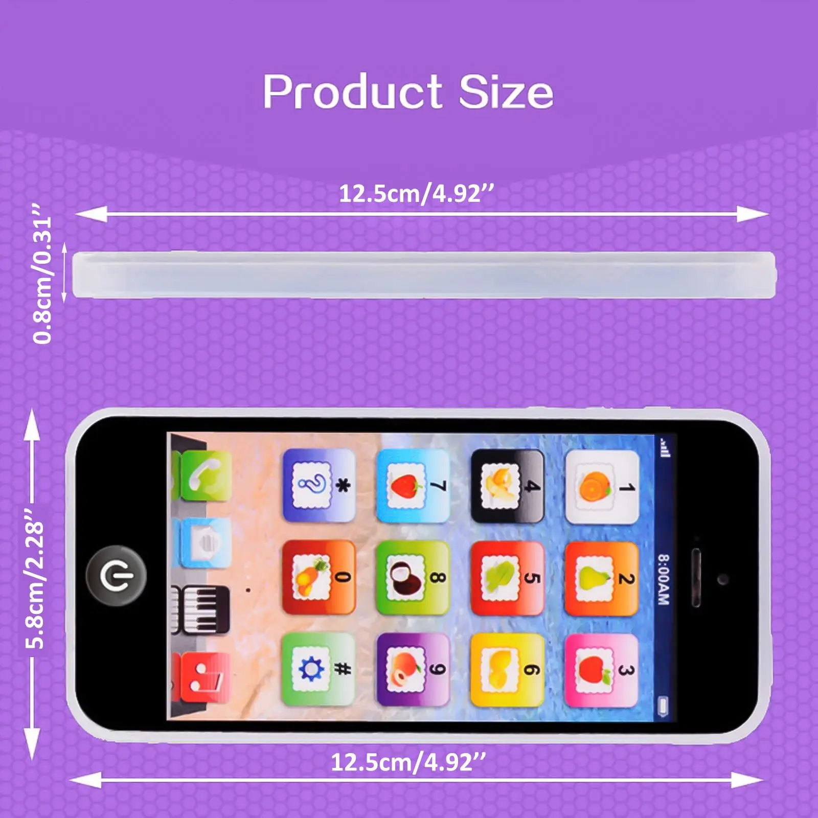 

Infant Early Educational Phone English Learning Rechargable Mobile Phone Model Cellphone Toys For Children Christmas Xmas Gift