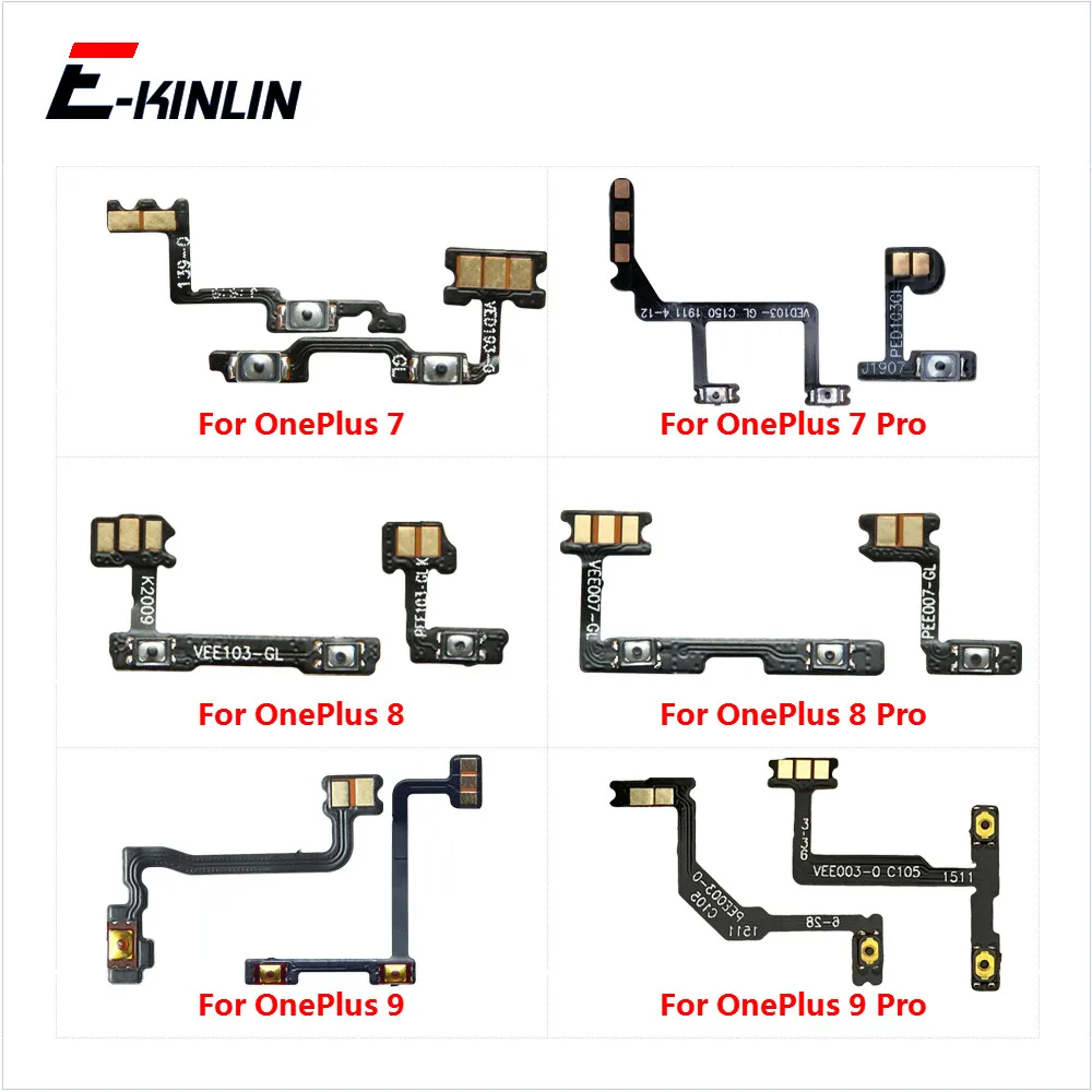 

10pcs For OnePlus 7 7T 8 8T 9 Pro Side Power ON OFF Volume Camera Key Button Switch Flex Cable Ribbon Replacement Repair Parts
