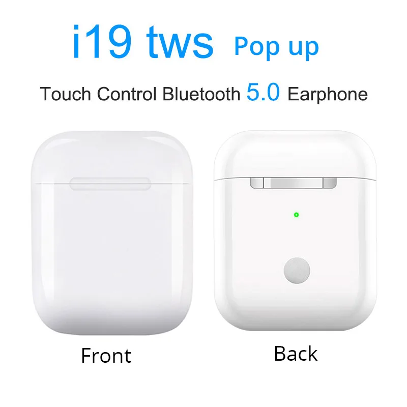 I19 TWS Pop up Мини Беспроводная гарнитура наушники i20 tws Bluetooth 5,0 наушники PK i12 i60 i80 i200 i9s для iphone телефонов