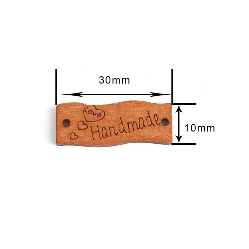 50pcs/package Wooden Sign Natural Color DIY Handmade Sewing Accessories Love Letter Button Craft Decorative Piece | Дом и сад