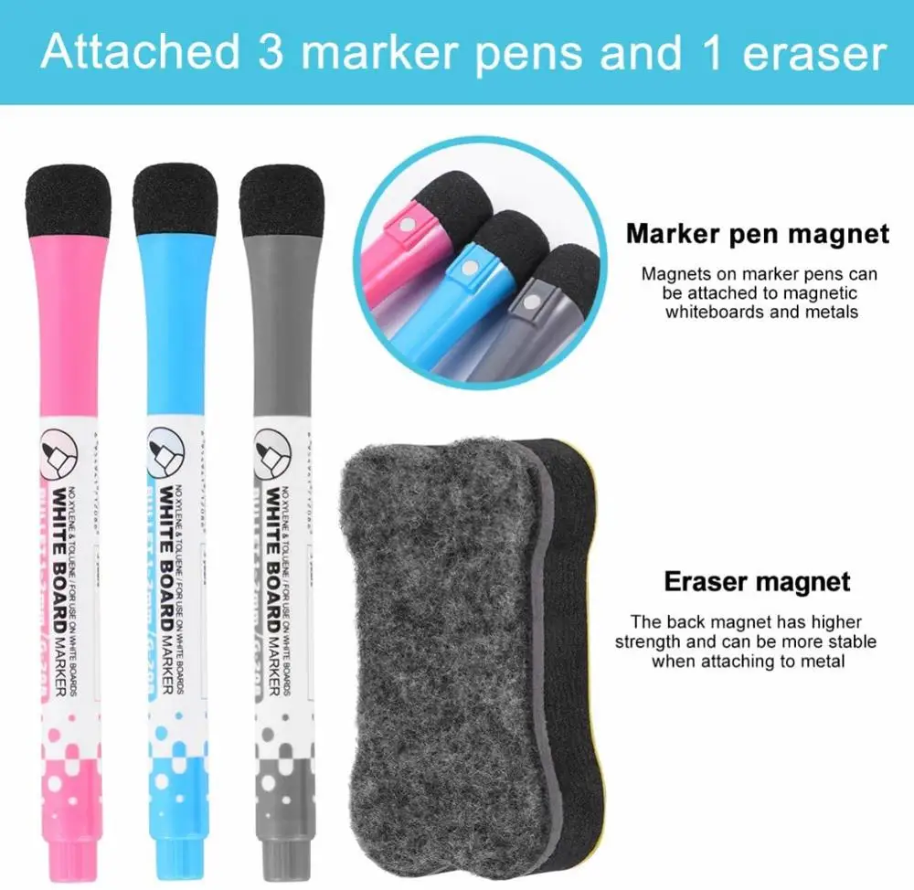 Магнитная доска для записей A4 мягкая магнитная сухая стираемая рисования и