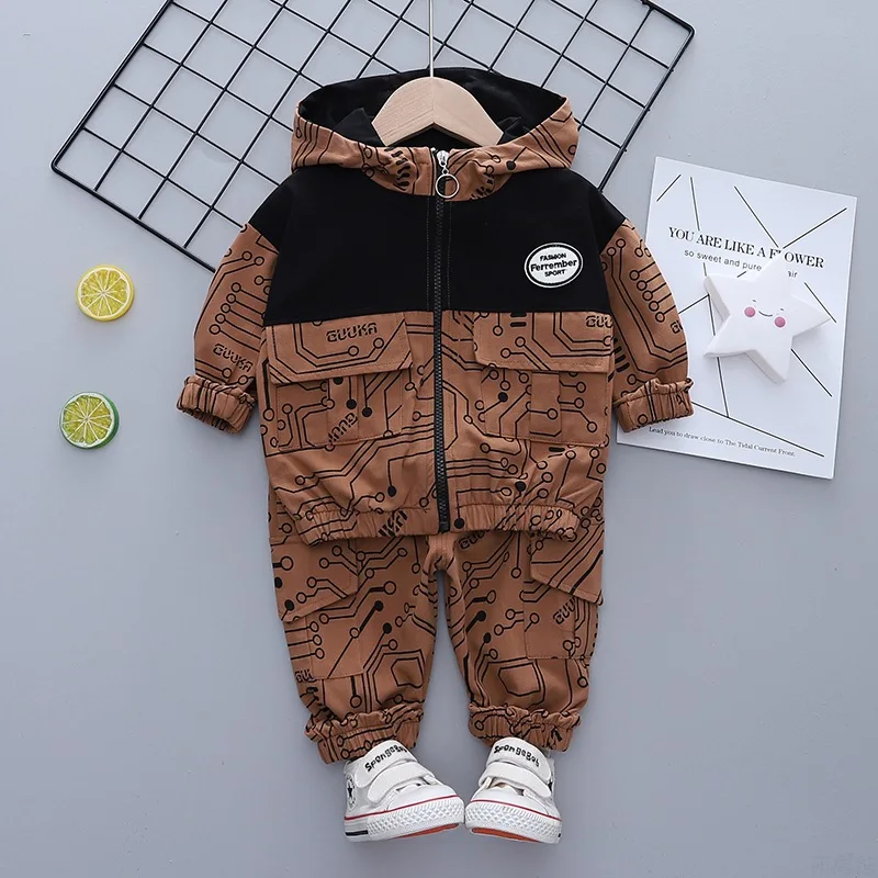 

Boys Clothes Sets Spting Autumn Children Casual Hoodies Pants 2pcs Tracksuits For Baby 1 To 4 Years Toddler Sports Suits Outfits