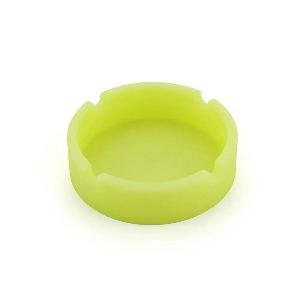 

2018 1pc Portable Camouflage Luminous Ashtray Silicone Rubber Ashtray High Temperature Heat Resistant Desk Car Round Ash Tray