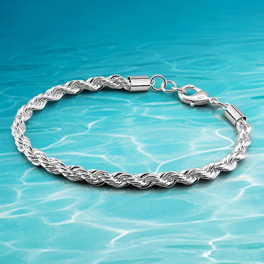 

Браслет мужской из серебра 925 пробы шириной 5 мм и длиной 18-20 см