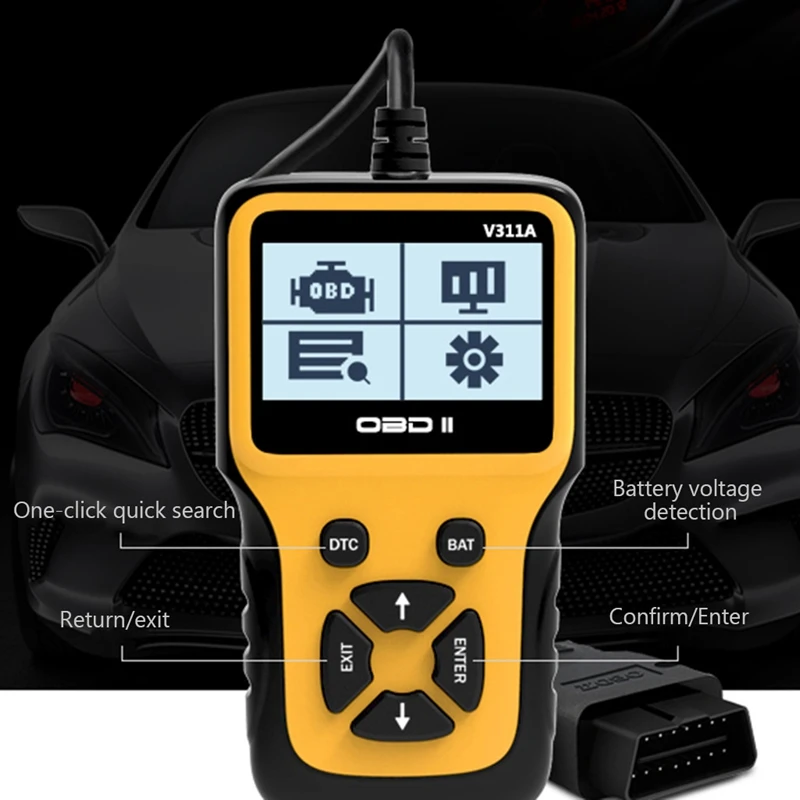Автомобильный диагностический сканер V311A OBD II считыватель кодов неисправностей