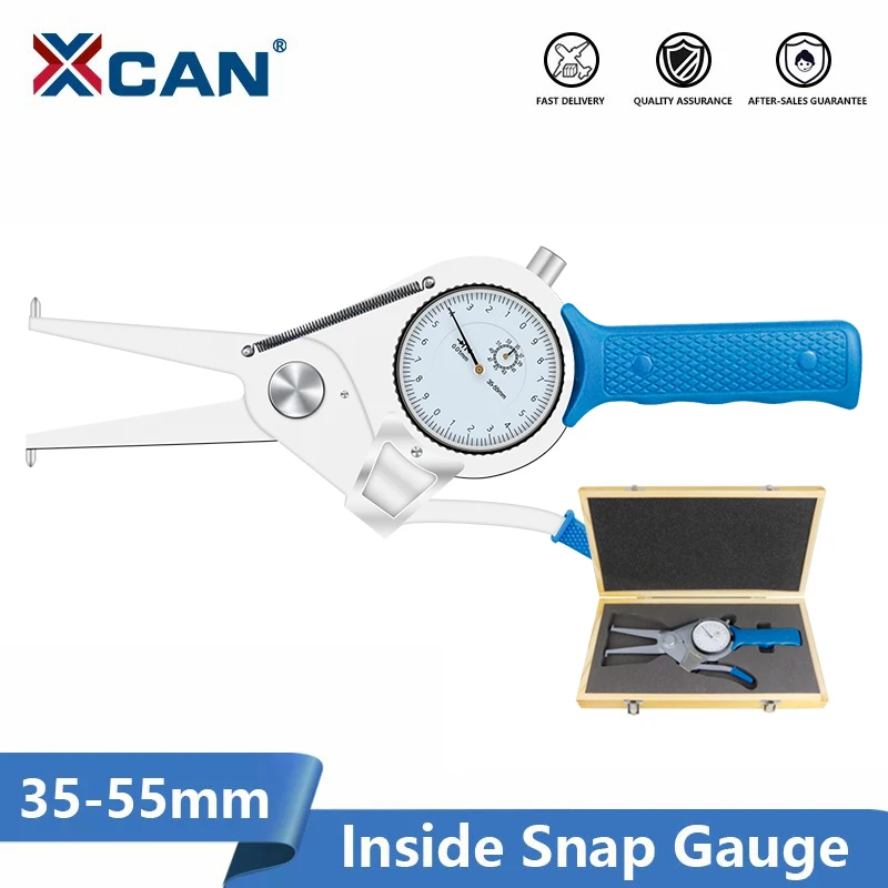 

XCAN Gauge Dial Internal Caliper 35-55mm 0.01mm Shockproof Micrometer Inside Snap Gauge for Internal Diameter Measuring Tools