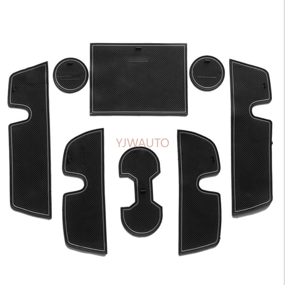 

Door Slot Mat for Toyota Highlander 2009-2013 Gate Groove Cushion Car Door Rubber Cup Holder Mats Anti-slip Carpets Position