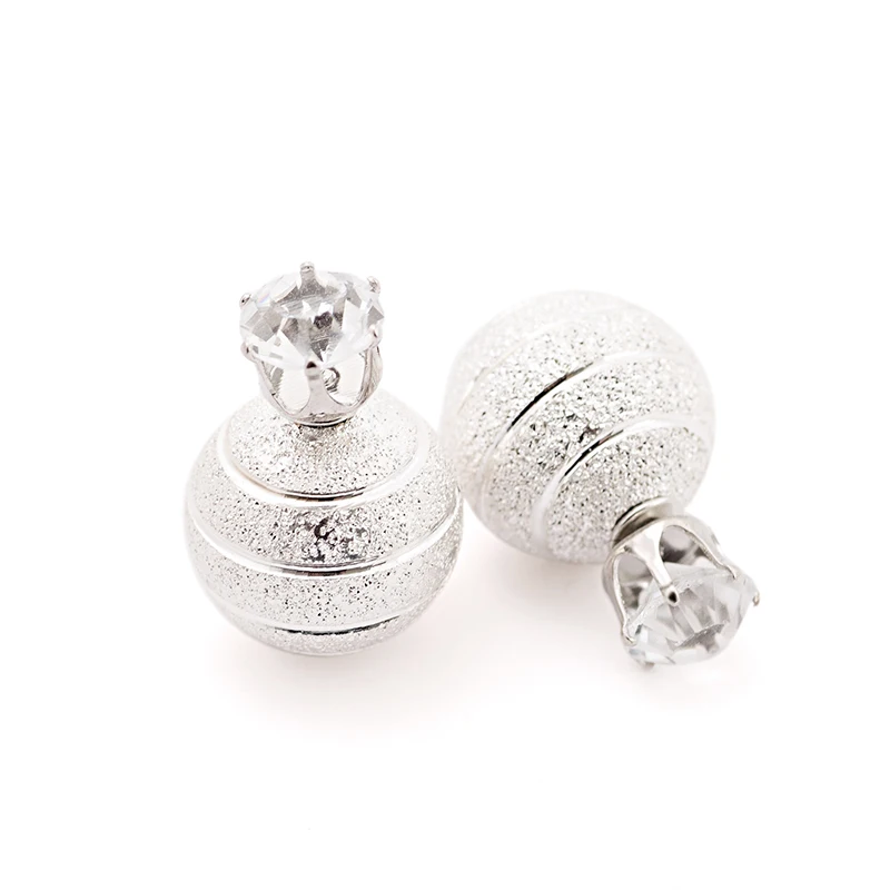 IYOE европейские популярные двойные серьги гвоздики со стразами уникальный дизайн