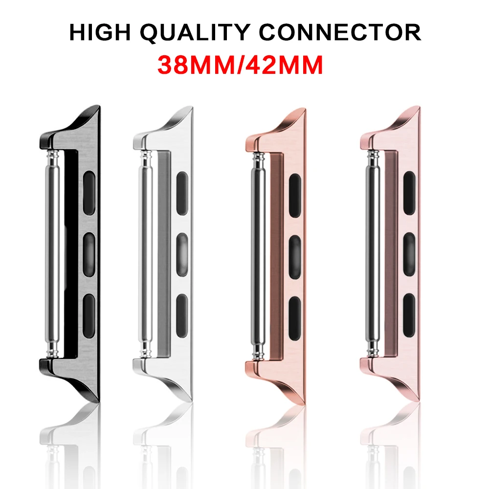 

Adapter For Apple Watch 5 4 3 iwatch band strap Connector 42mm 38mm 44mm 40mm Seamless Aluminum wrist Linker 4/3/2/1