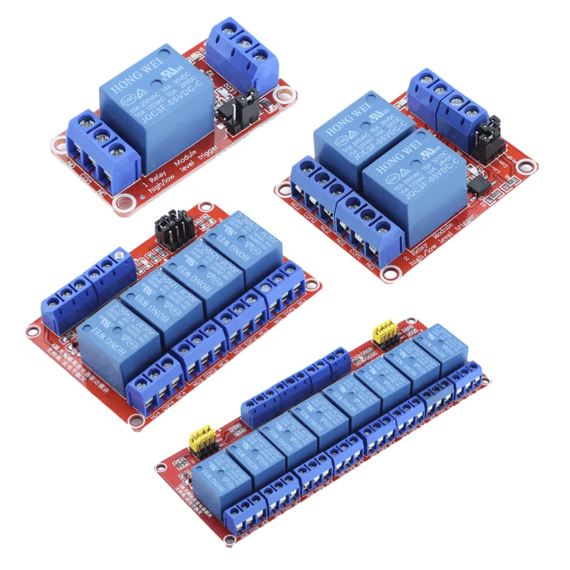 

4/8 Channel 5V12V24V Relay Module with Optocoupler Isolation Support High and Low Level Trigger Development Board