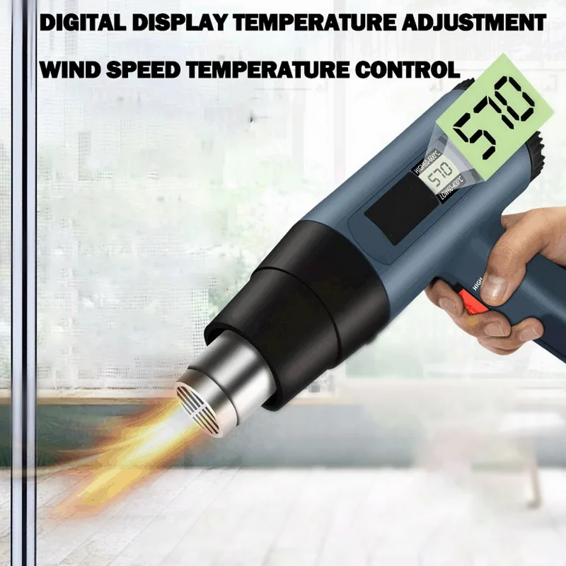 2000 Вт цифровой дисплей с регулируемой температурой горячего воздуха