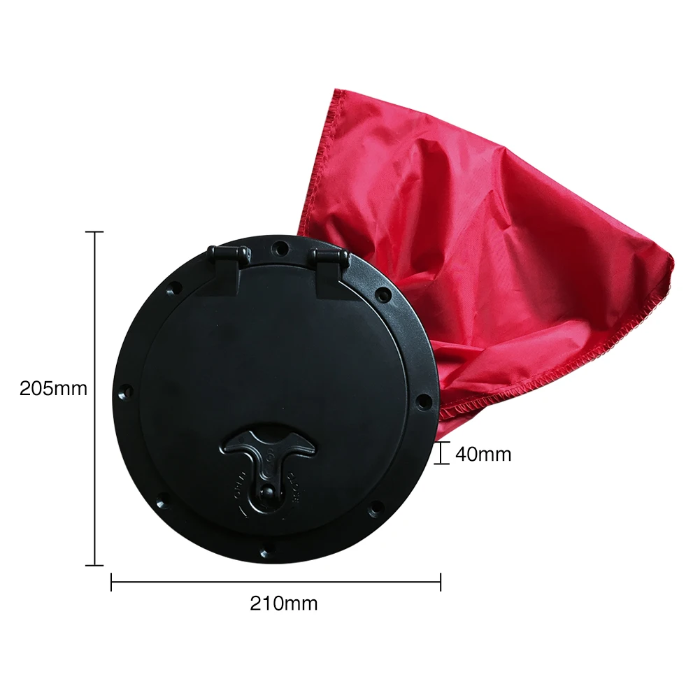 

6 Inch ABS Screws Marine Durable Deck Plate Boat Hatch Cover Accessories Kayak Easy Install Round With Red Bag