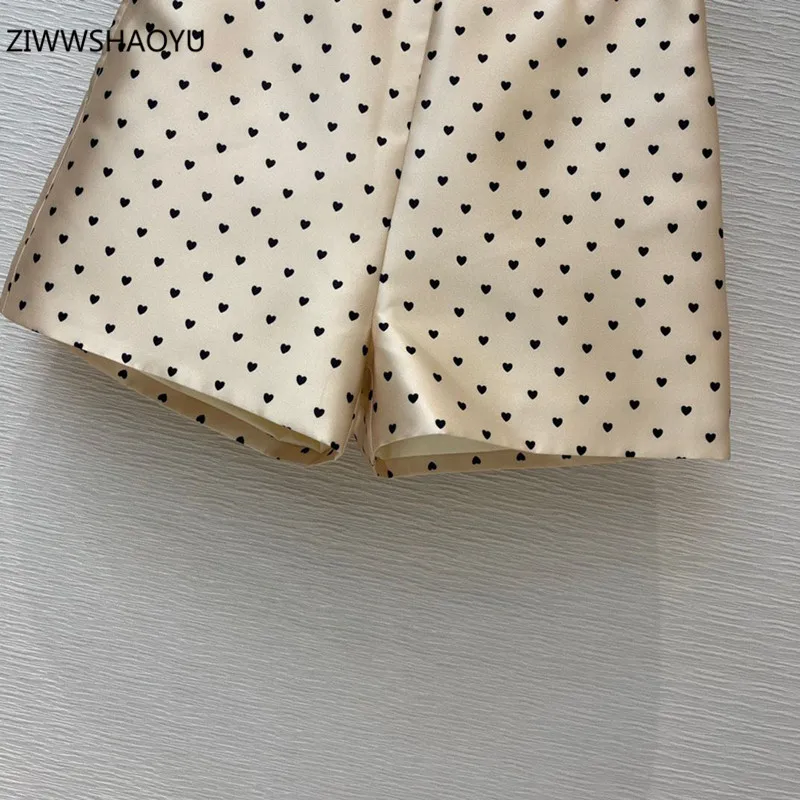 Bearomad Summer Woman Fashion Casual Khaki Pockets point pattern Party Shorts