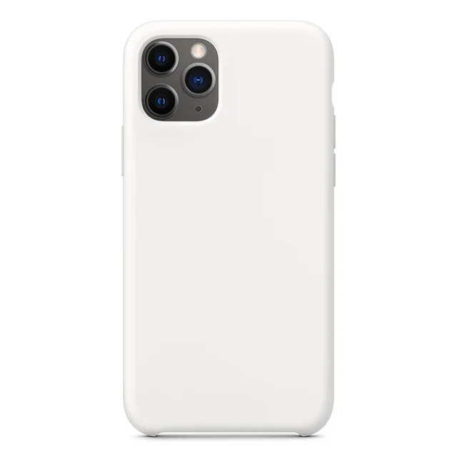 Жидкий силиконовый чехол для iPhone 11 Pro Max TPU+ PC темно-зеленый жидкий силиконовый чехол для iPhone 11 Pro - Цвет: White Silicone