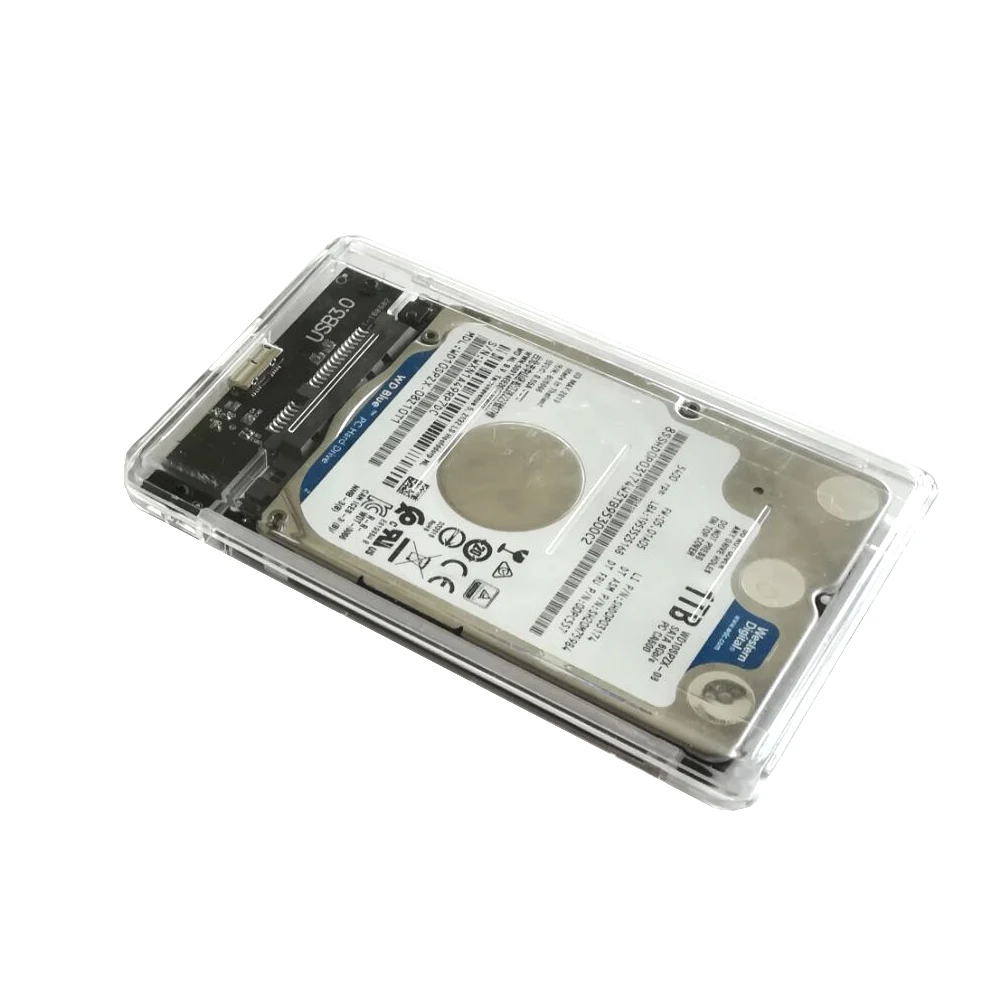 THU Тип C 2,5 ''Прозрачный жесткий чехол USB3.1 Gen2 10 Гбит/с жесткого диска Поддержка протокола UASP корпус для жесткого диска