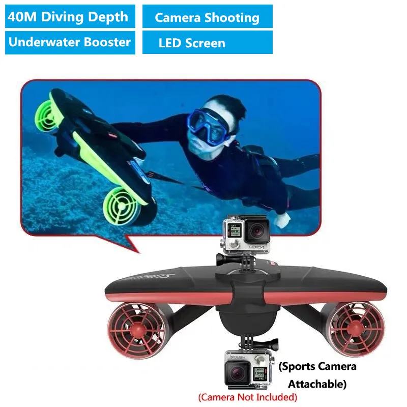 

Underwater Scooter 3 Speed 40M Depth Waterproof for Swimming Diving Snorkeling Sea Adventures Sea Booster Support Camera Shoot