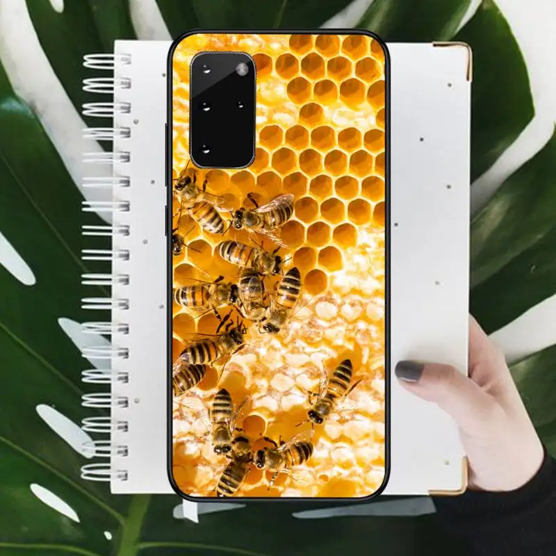 

Animal Bumble Bee Honeycomb pattern Phone Case For Samsung galaxy A S note 10 7 8 9 20 30 31 40 50 51 70 71 21 s ultra plus