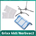 Боковая щетка фильтр Hepa и основной фильтр Наборы для GRIXX KK8  NERBVAC2 Робот Запчасти для пылесоса аксессуары