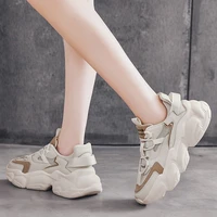 womens vulcanize shoes platform chunky sneakersoff white brown sports shoescomfort casual high sneaker women vulcanize sneake