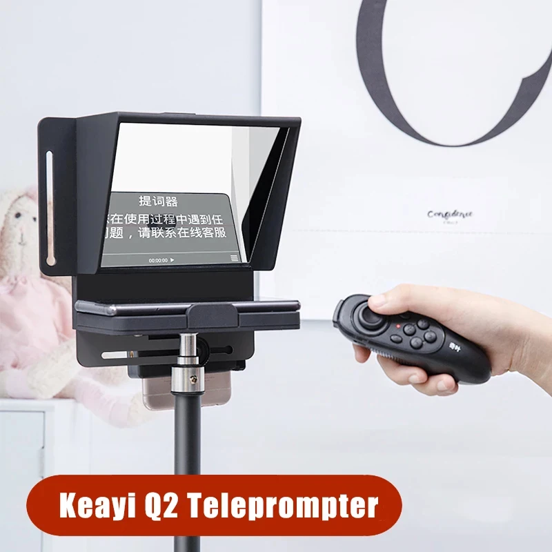 

Q2 Teleprompter for iPad Tablet Phones Prompting Inscriber Interview Prompter Reader for Mobile DSLR Camera Live Recording