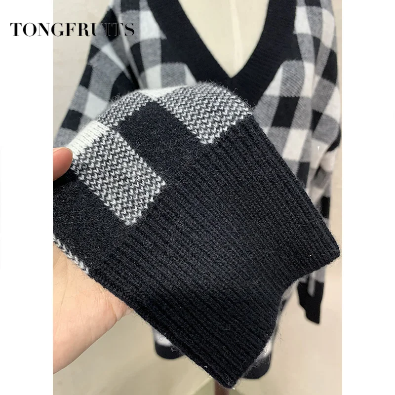 Женский свитер с v-образным вырезом в Корейском стиле осенне-зимний базовый