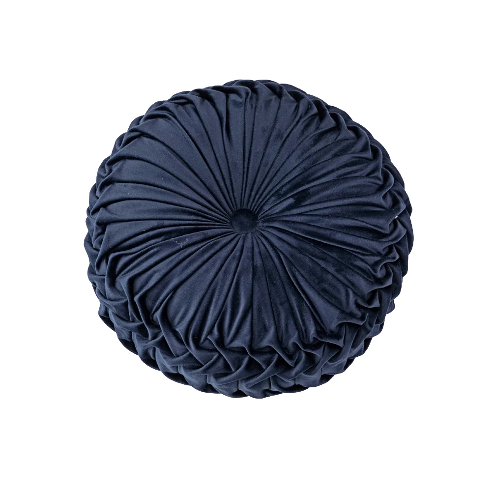 Dark Blue 8 цветов Европейский пасторальный стиль Тыква круглая подушка для сиденья/задняя подушка или диван подушка бархатная ткань подушка с изображением тыквы плюшевый подарок - Цвет: Dark Blue