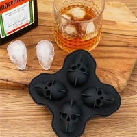 10pcs creative 3d skull mold ice cube tray silicone mold soap candle moulds sugar craft tools bakeware chocolate moulds gadgets
